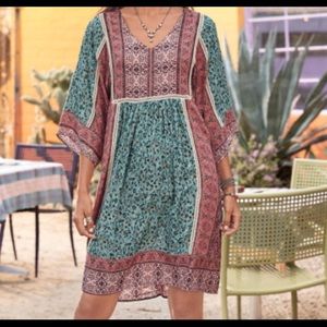 Plains Delight Patchwork dress from Sundance. New!